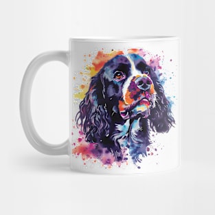 Cocker Spaniel Watercolor Pop Art design Mug